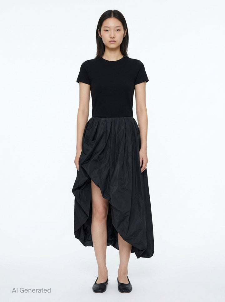 Recycled Light Polyester Skirt | Jil Sander | Club21 - front