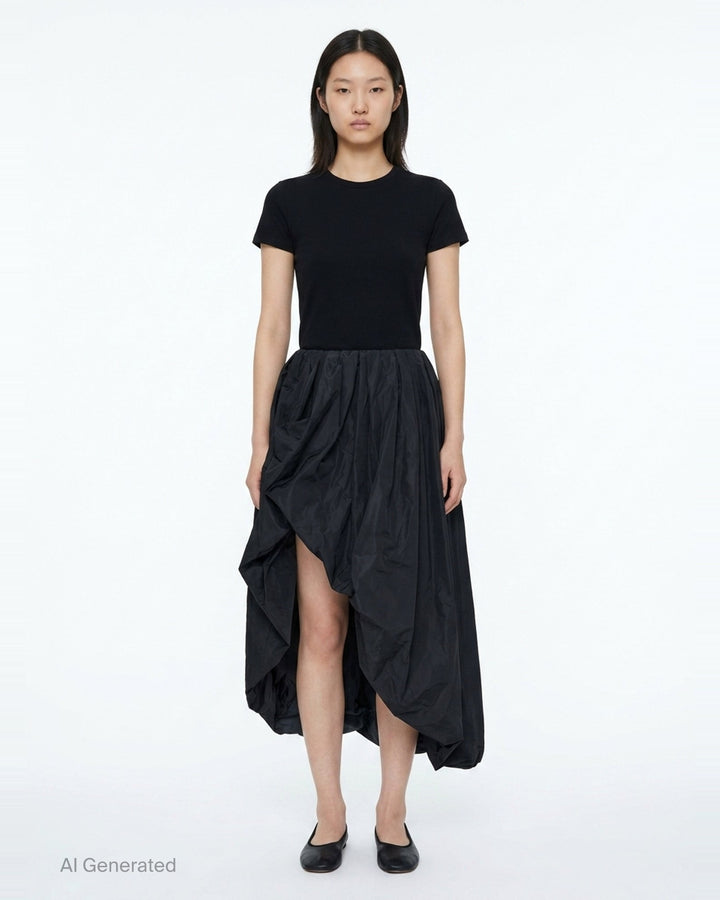 Recycled Light Polyester Skirt | Jil Sander | Club21 - front