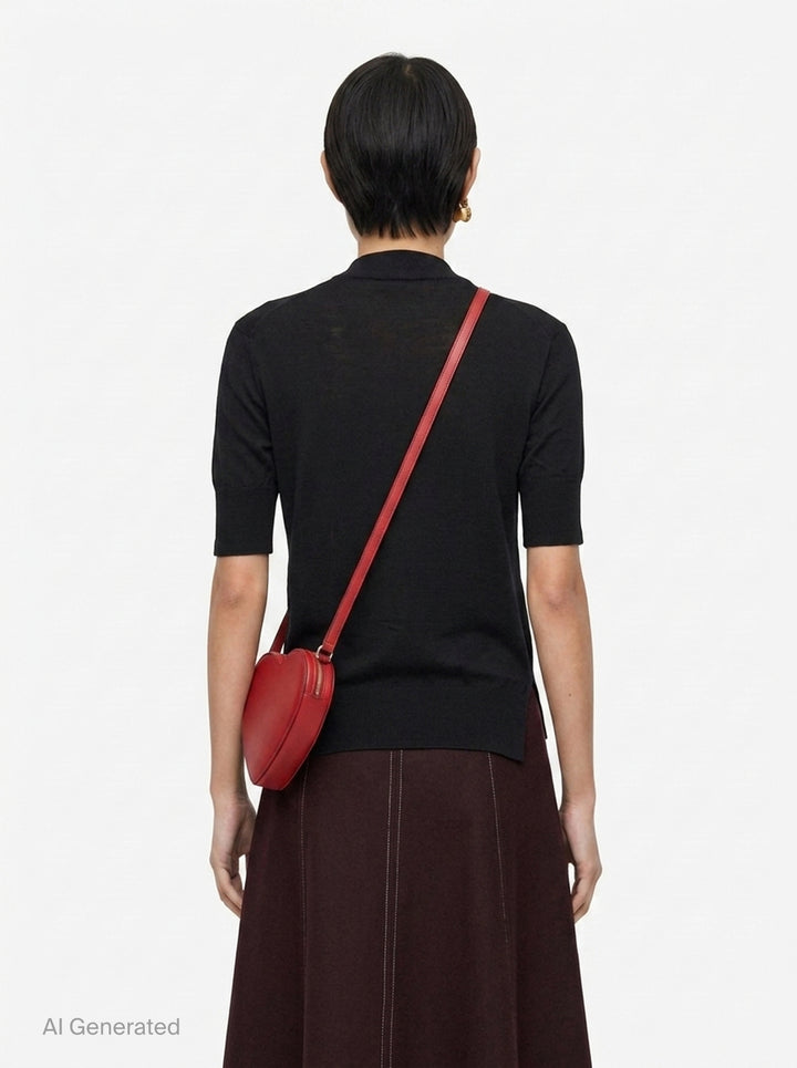 Short Sleeve Knit Sweater | Jil Sander | Club21 - back