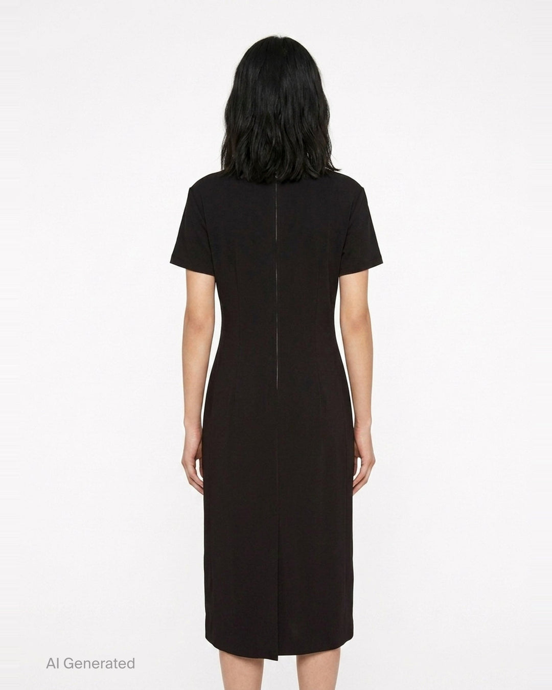 Stretch Viscose Cady Midi Dress | Jil Sander | Club21 - back