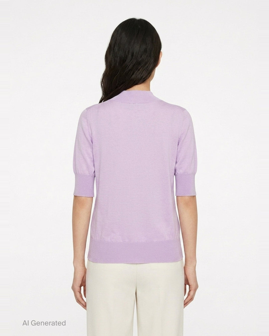 Superfine Cashmere Mock Neck Sweater | Jil Sander | Club21 - back