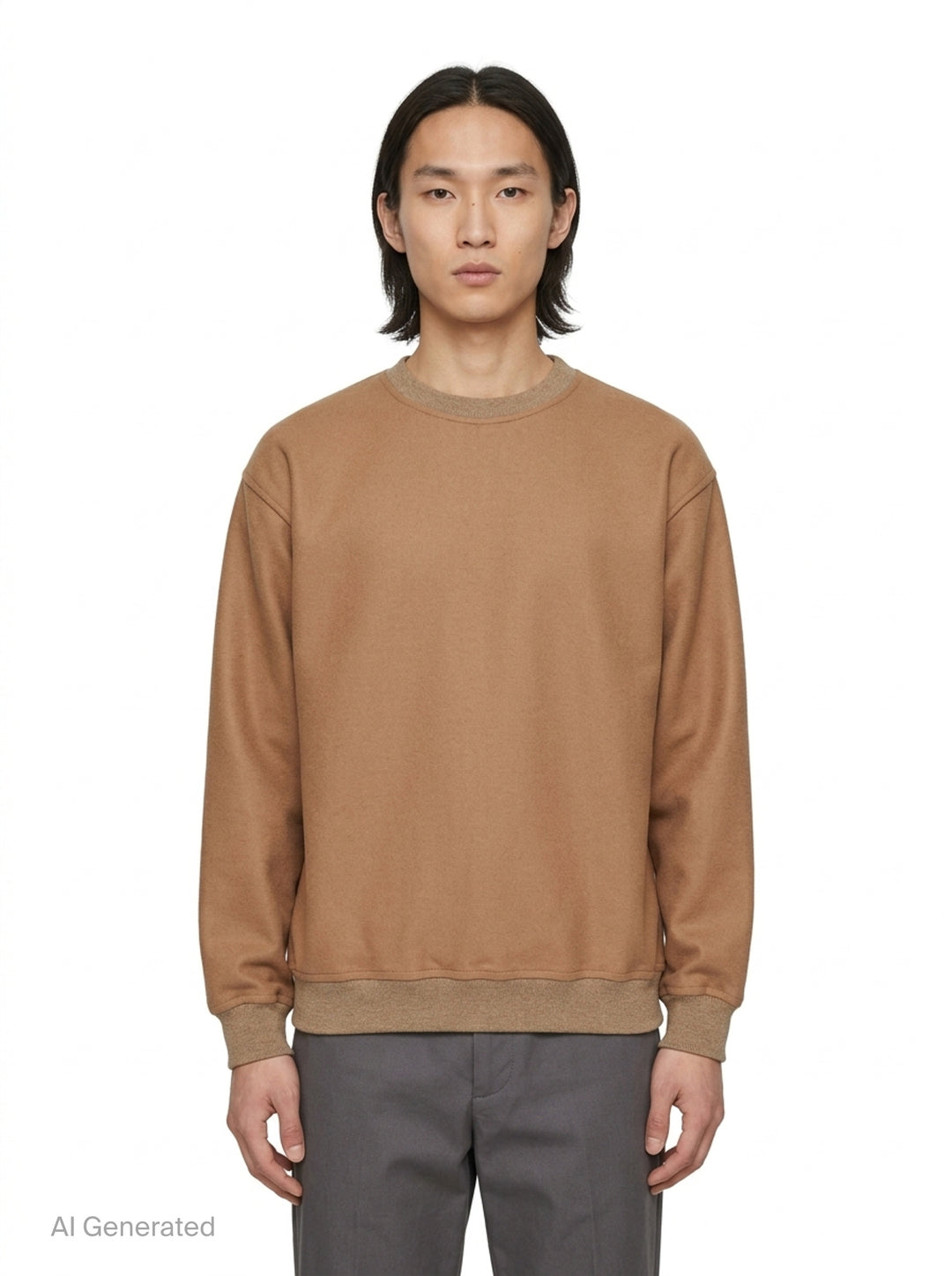 Wool Melton Long Sleeve Sweatshirt | Jil Sander | Club21 - front