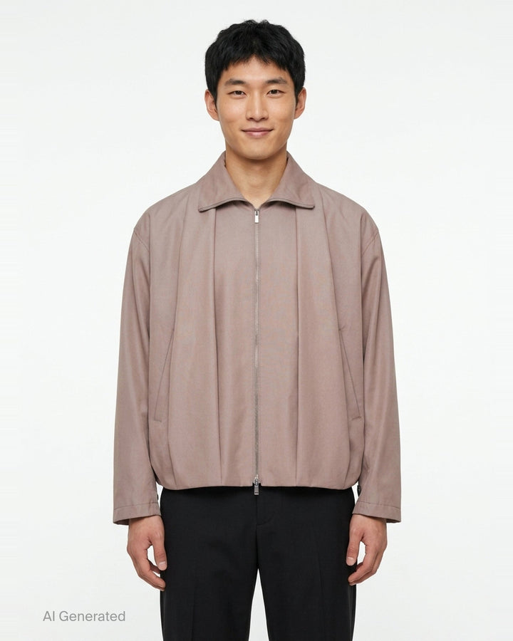 Shawl Collar Blouson Jacket | JiyongKim | Club21 - front
