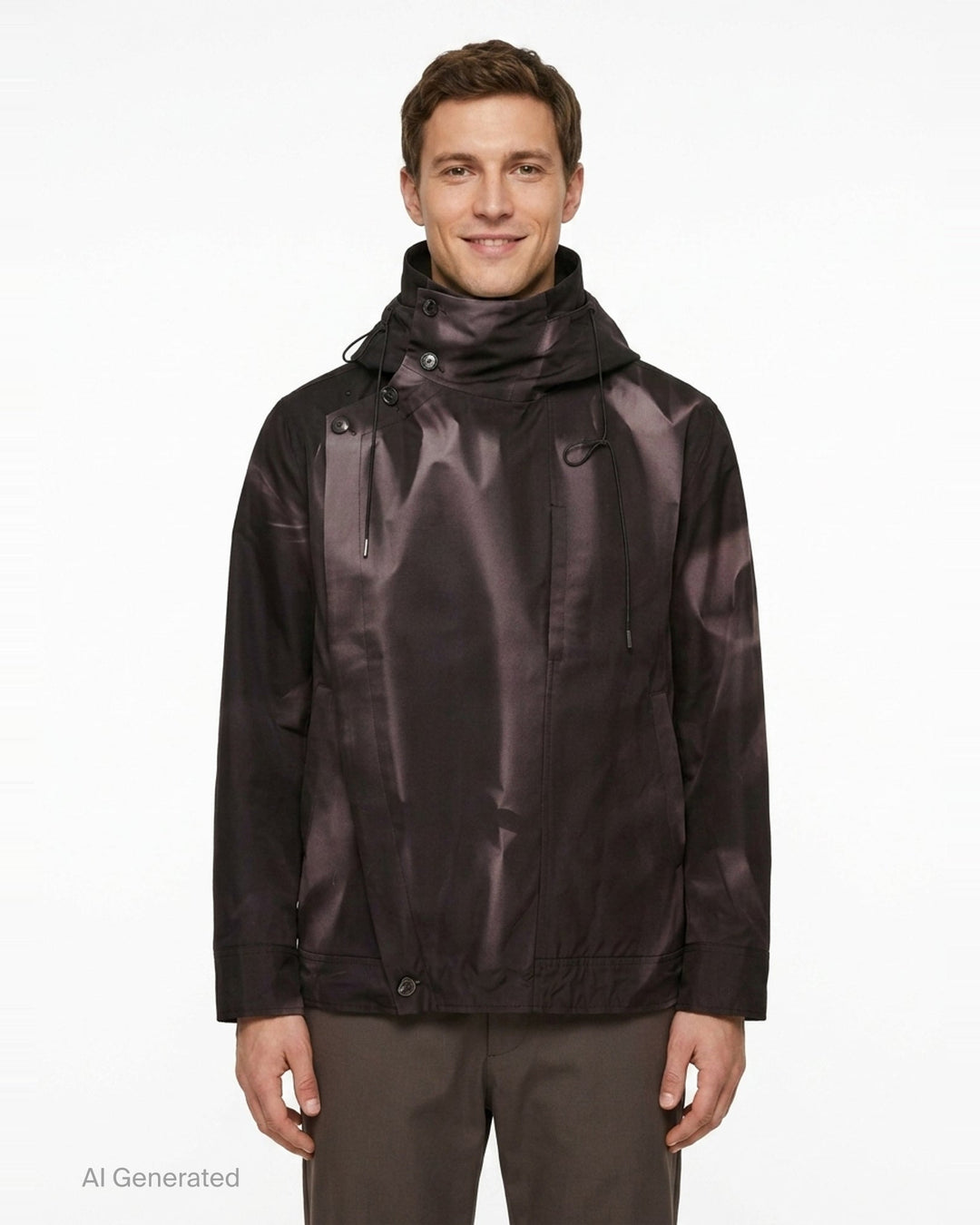 Sun-Bleached Asymmetric Front Blouson | JiyongKim | Club21 - front