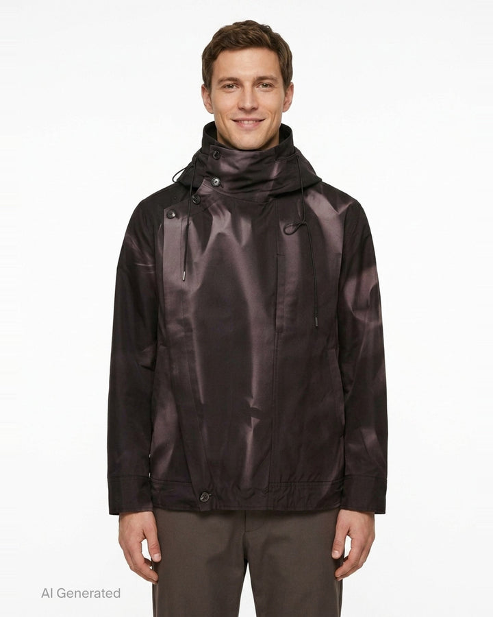 Sun-Bleached Asymmetric Front Blouson | JiyongKim | Club21 - front