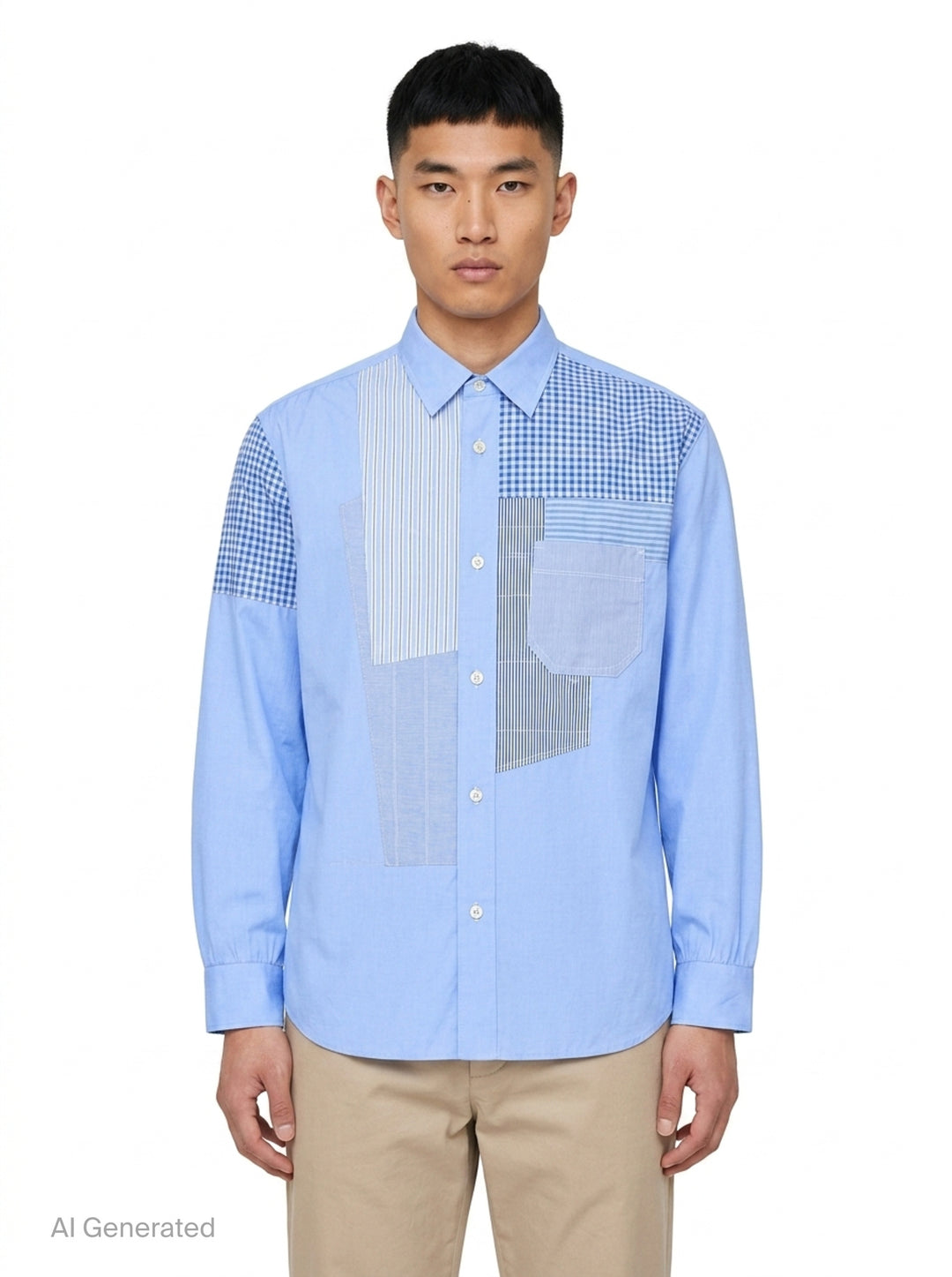 Cotton Check Long Sleeve Shirt | Comme des Garçons Homme | Club21 - front