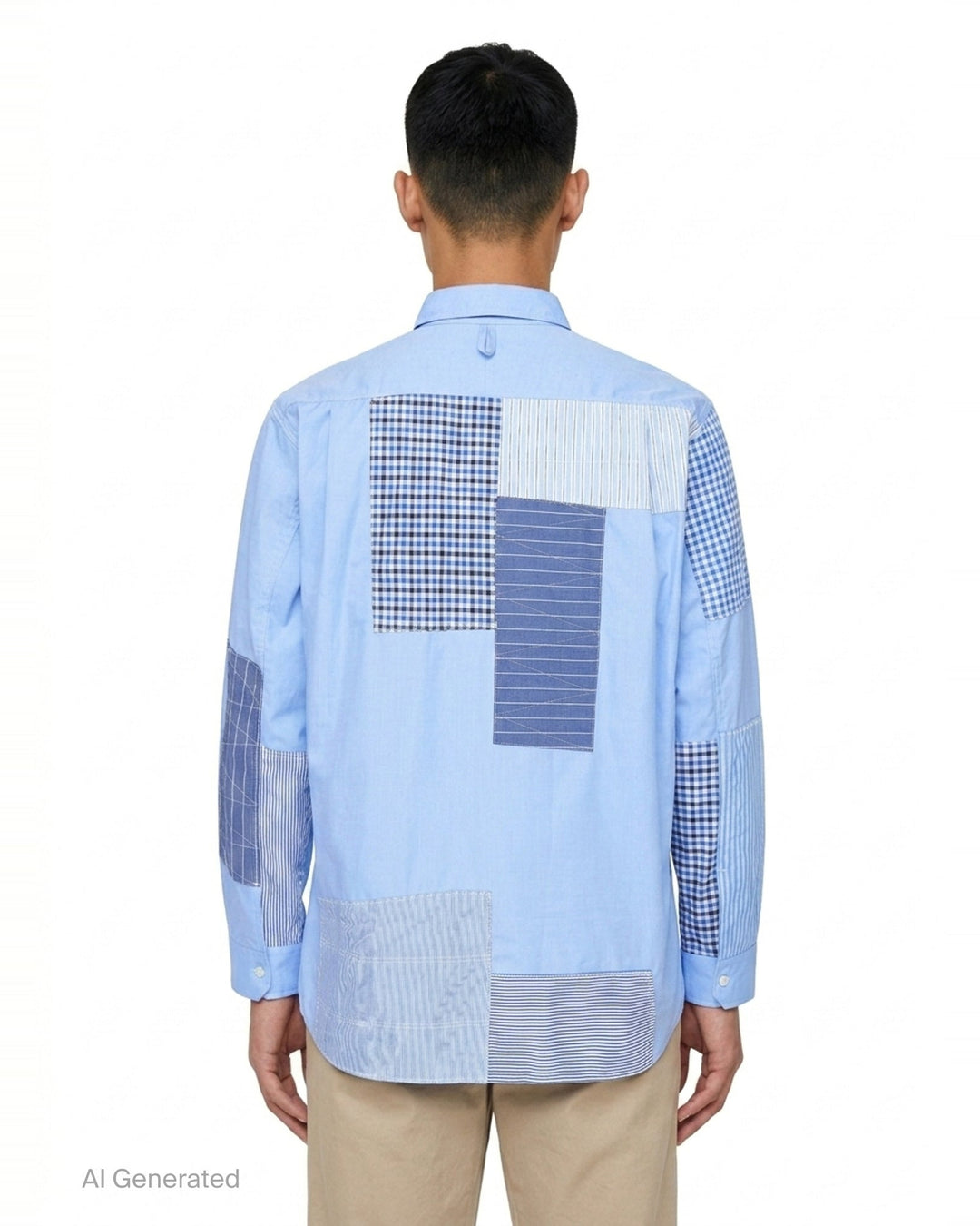 Cotton Check Long Sleeve Shirt | Comme des Garçons Homme | Club21 - back