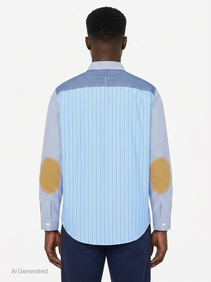 Cotton Stripe Long Sleeve Shirt | Junya Watanabe | Club21 - back