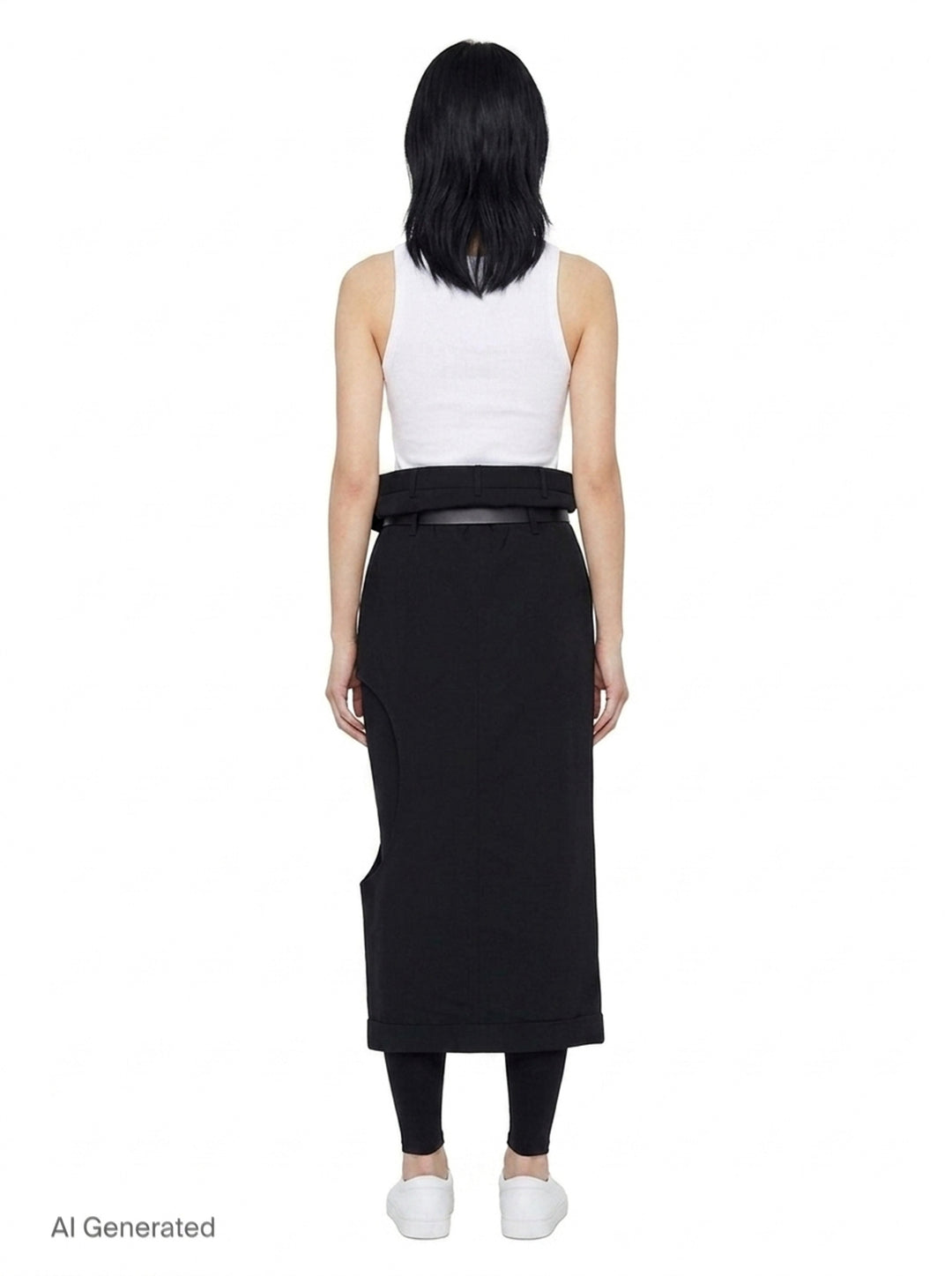 Long Sculptural Draped Skirt | Junya Watanabe | Club21 - back