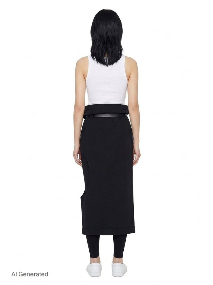 Long Sculptural Draped Skirt | Junya Watanabe | Club21 - back