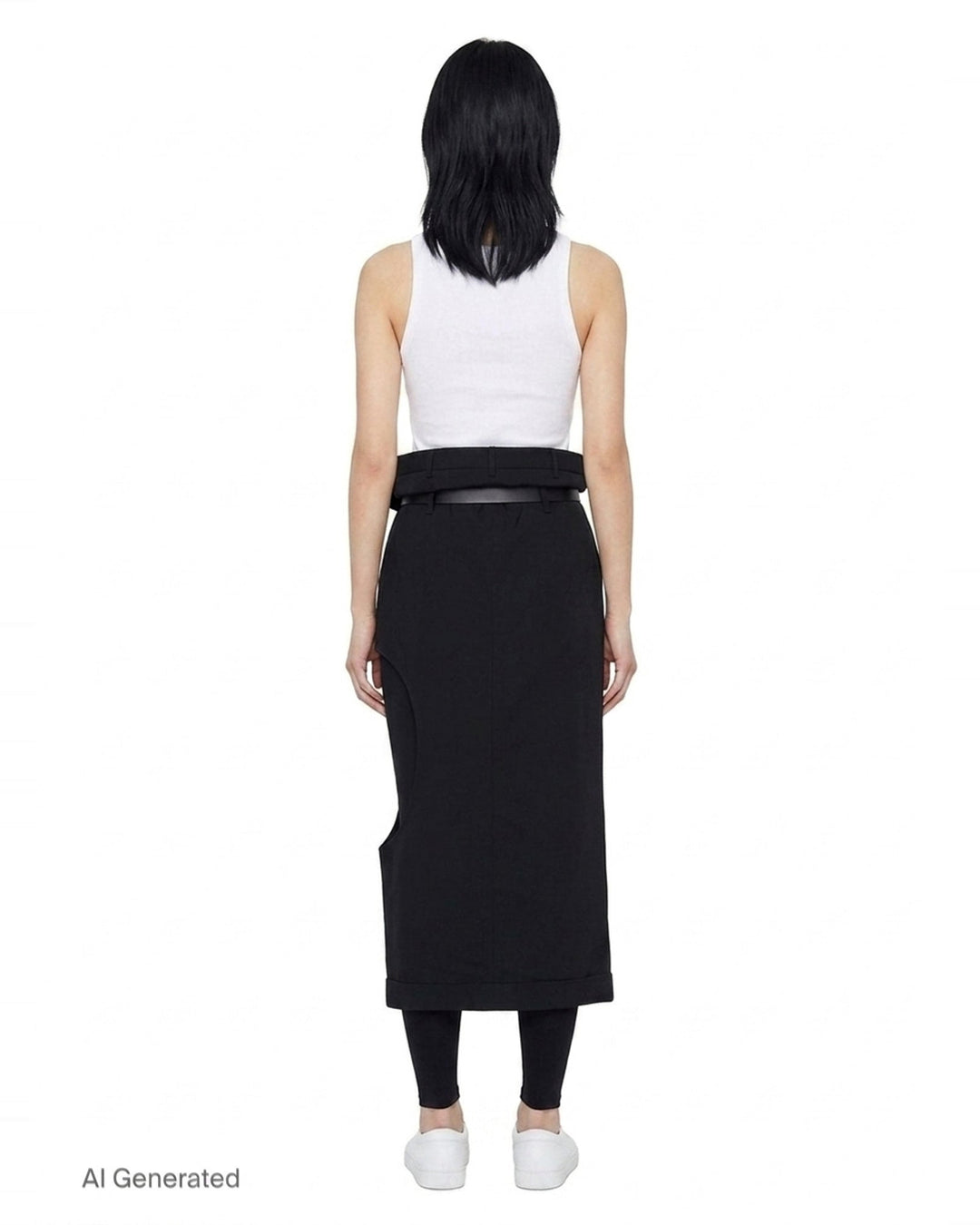 Long Sculptural Draped Skirt | Junya Watanabe | Club21 - back