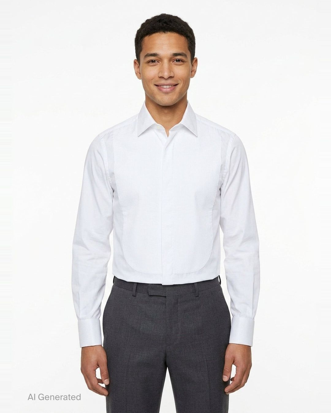Long Sleeve Pleated Bib Shirt | Junya Watanabe | Club21 - front