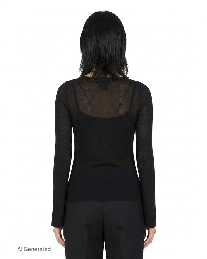 Long Sleeve Stretch Top | Junya Watanabe | Club21 - back