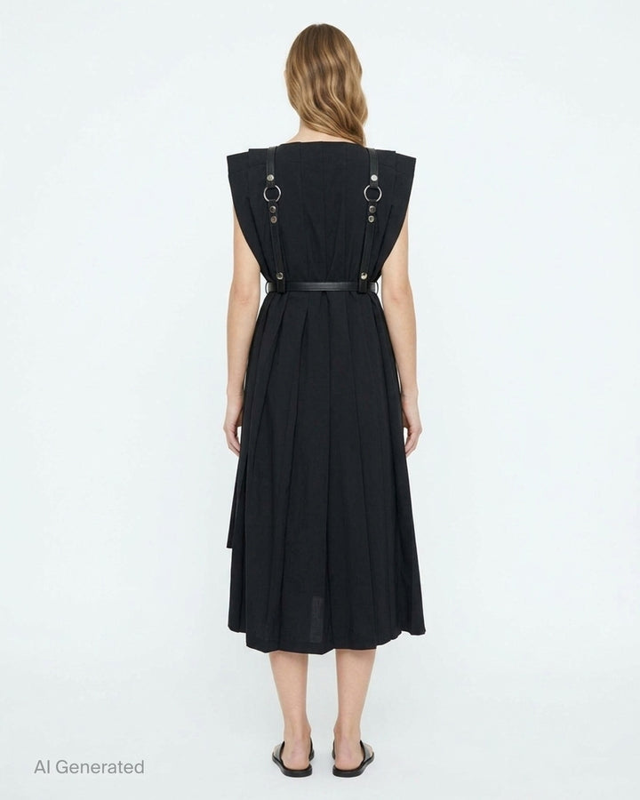 Midi Pleated Harness Dress | Junya Watanabe | Club21 - back
