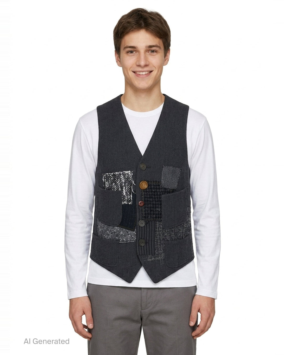 Patchwork Knit Vest | Junya Watanabe | Club21 - front