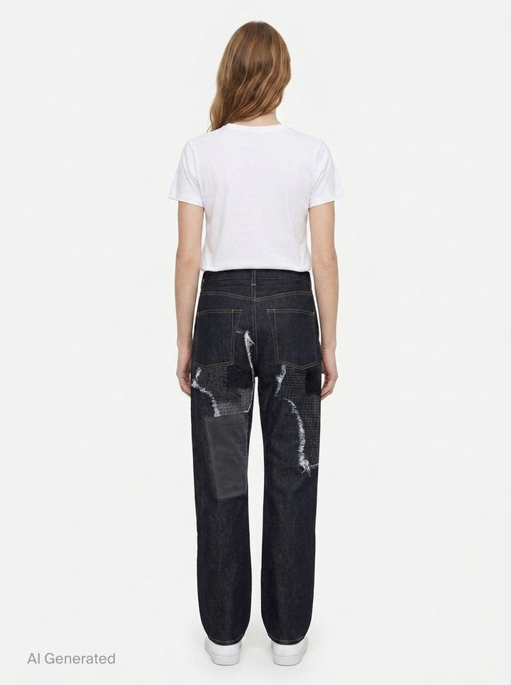Patchwork Slim Jeans | Junya Watanabe | Club21 - back