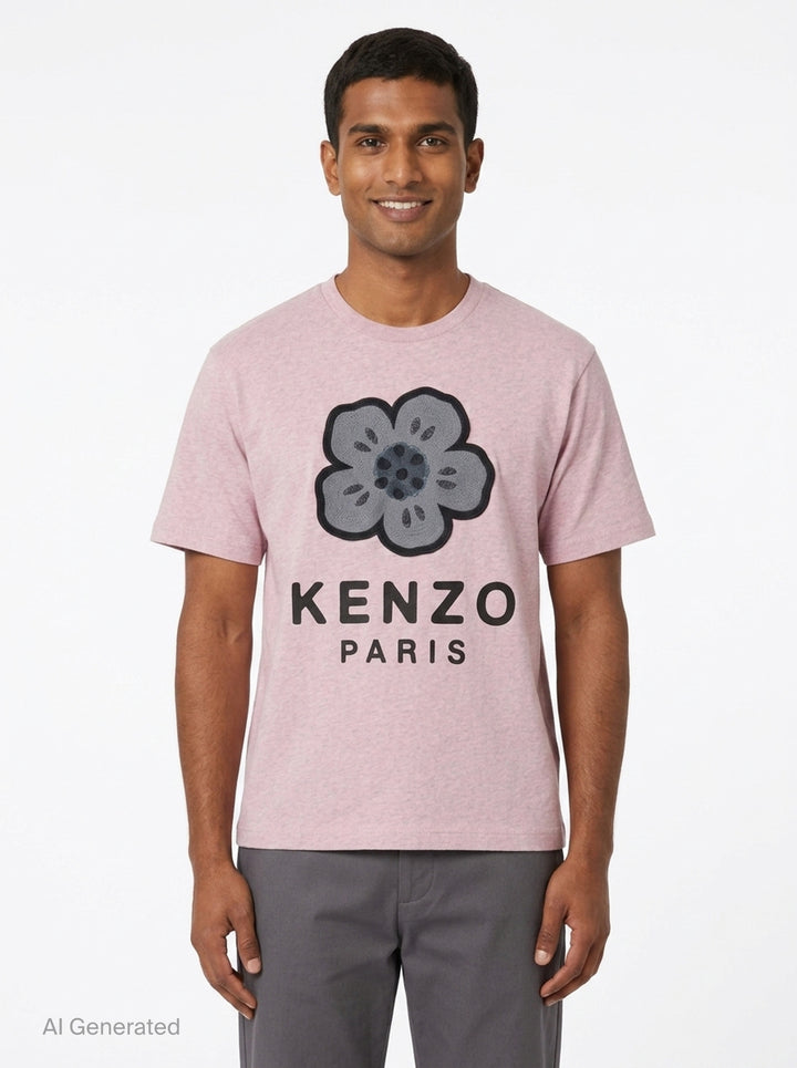 Boke Flower Embroidered Tee | Kenzo | Club21 - front