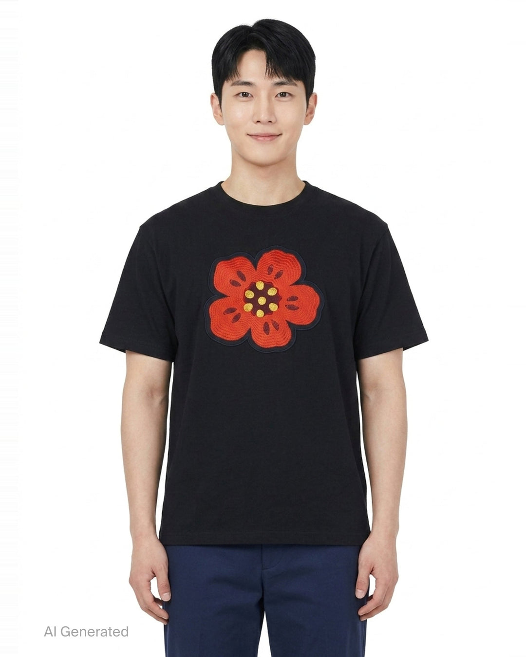 Boke Flower Embroidered Tee | Kenzo | Club21 - front