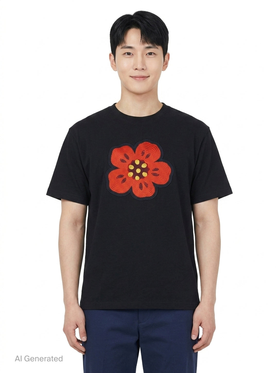 Boke Flower Embroidered Tee | Kenzo | Club21 - front