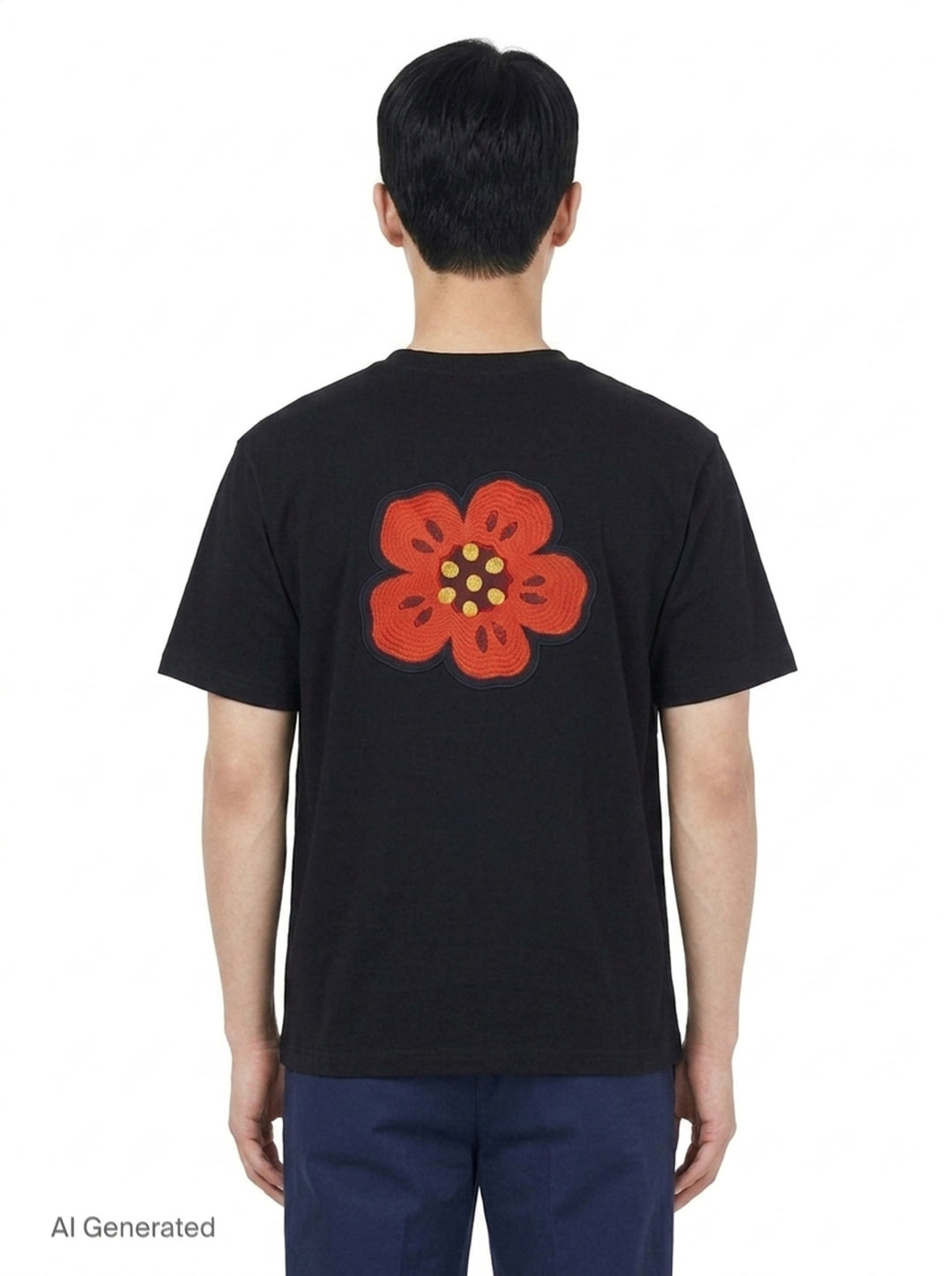 Boke Flower Embroidered Tee | Kenzo | Club21 - back
