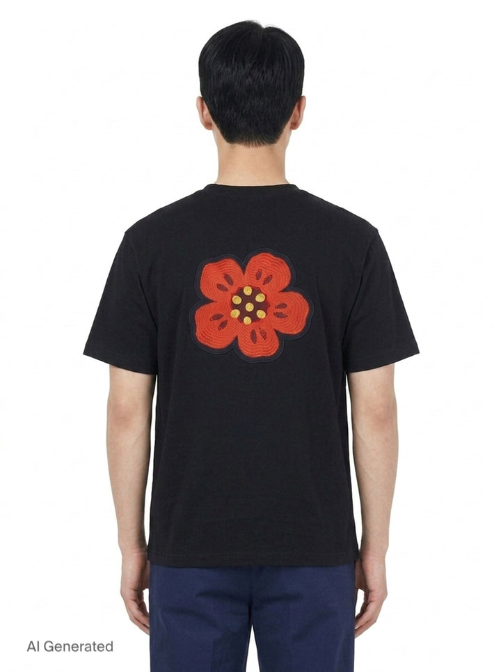 Boke Flower Embroidered Tee | Kenzo | Club21 - back