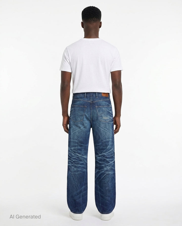 Turn Up Wide Fit Jeans | Kenzo | Club21 - back