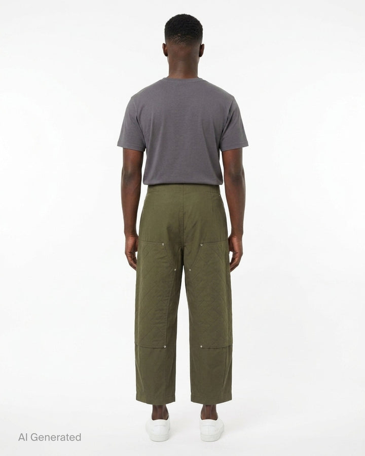 Weave Double Knee Pants | Kenzo | Club21 - back