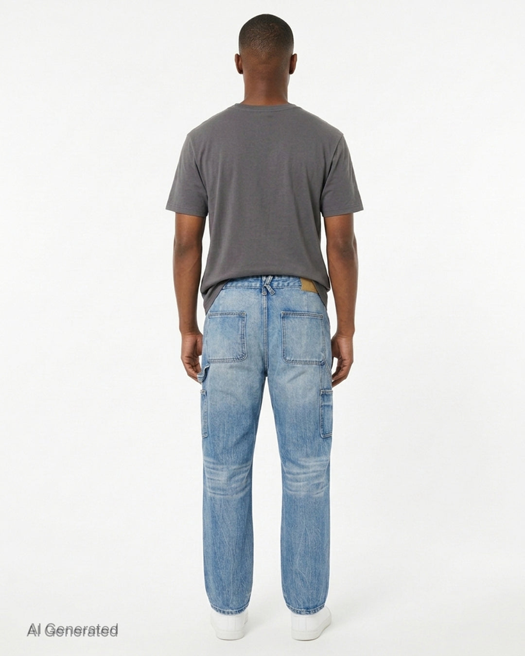 Eye Badge Washed Double Knee Jeans | KidSuper Studios | Club21 - back