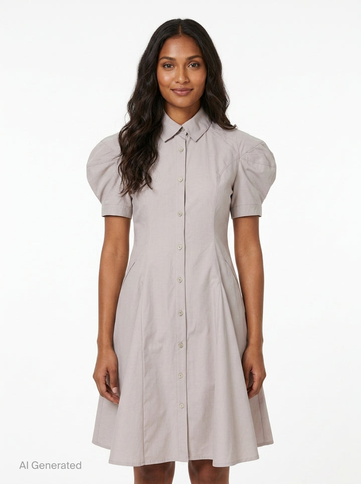 Button-Up Shirt Dress | Kumann YHJ | Club21 - front