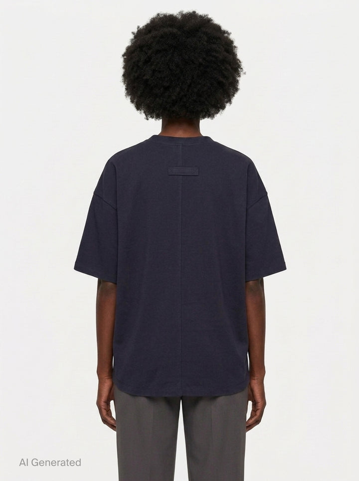 Navy Jersey Single Pocket Tee | Kumann YHJ | Club21 - back