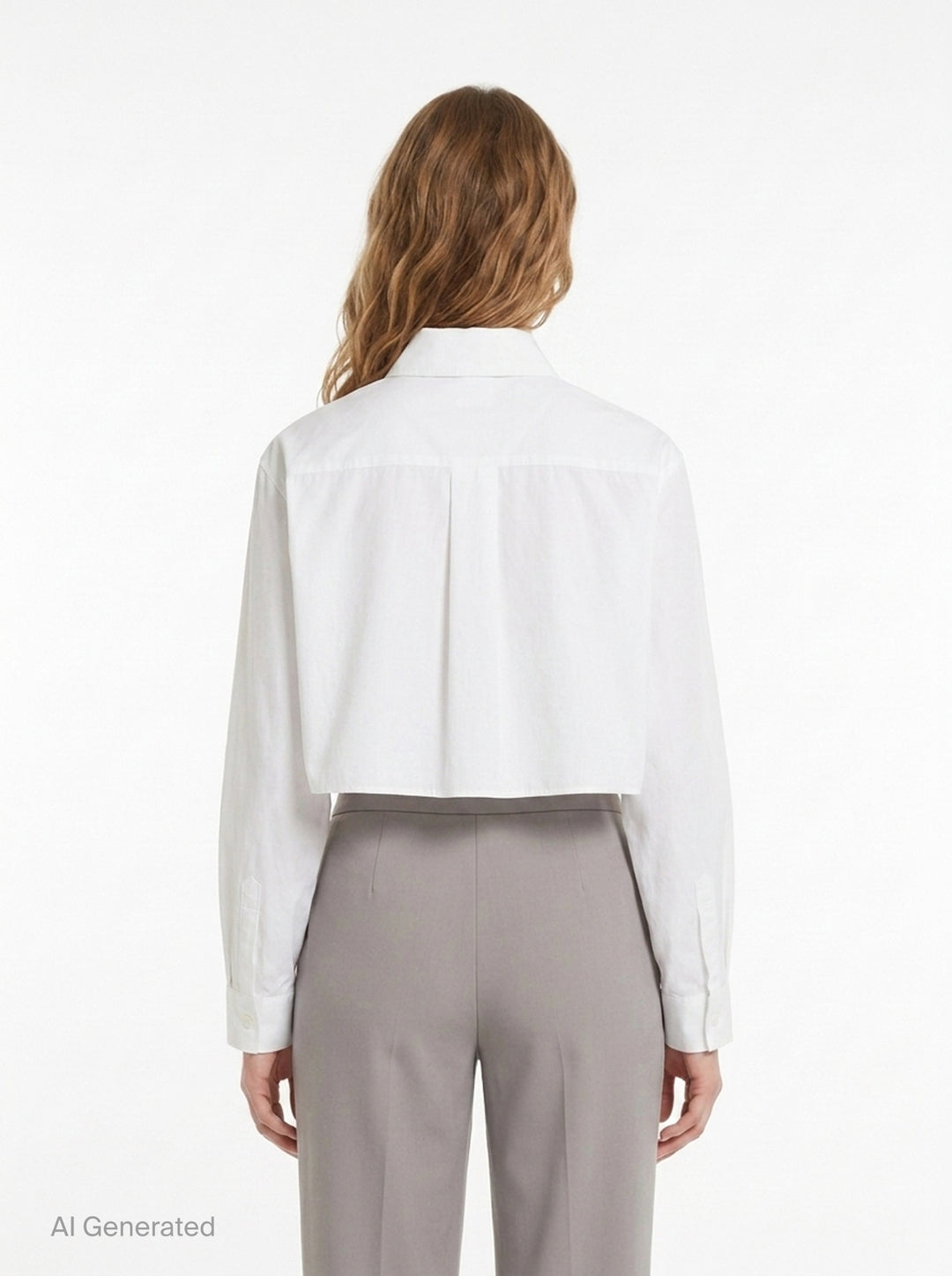 White Cropped Blouse | Kumann YHJ | Club21 - back