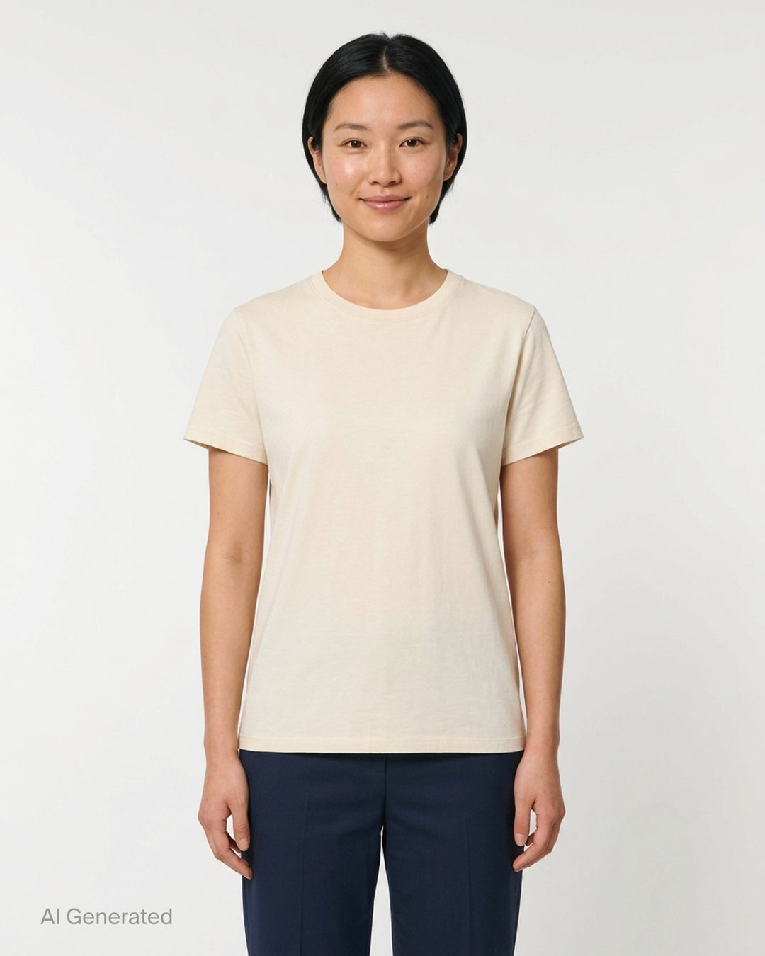 Lauren Manoogian Bias Baby Tee, a short sleeve crewneck t-shirt in a washed brown jersey, shown flat from the front - front