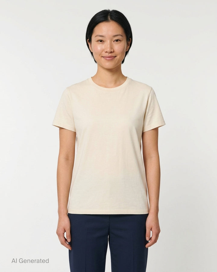 Lauren Manoogian Bias Baby Tee, a short sleeve crewneck t-shirt in a washed brown jersey, shown flat from the front - front