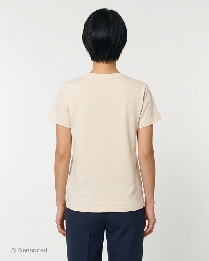 Lauren Manoogian Bias Baby Tee, a short sleeve crewneck t-shirt in a washed brown jersey, shown flat from the front - back