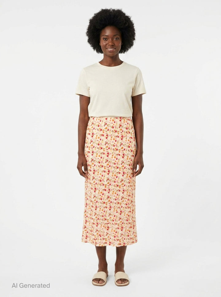 Flora Silk Bias Skirt | Lee Mathews | Club21 - front