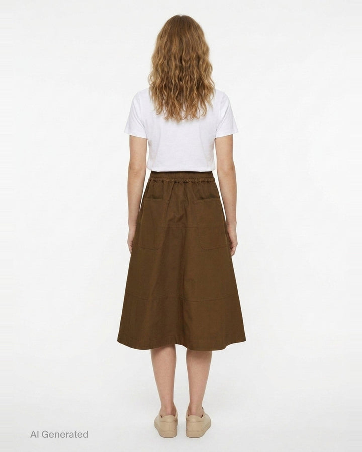 Harper Drill Flare Skirt | Lee Mathews | Club21 - back