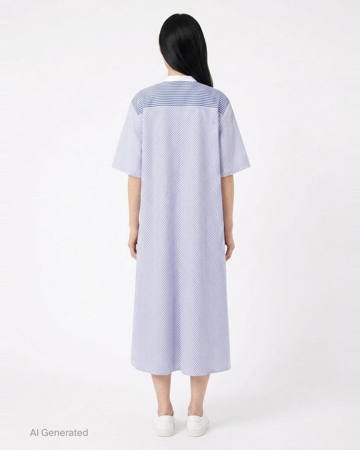 Ivy Stripe Shirt Dress | Lee Mathews | Club21 - back
