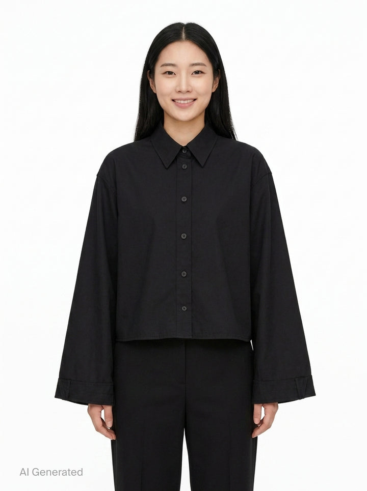 Rennie Cropped Shirt | Lee Mathews | Club21 - front
