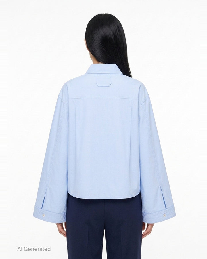 Rennie Cropped Shirt | Lee Mathews | Club21 - back