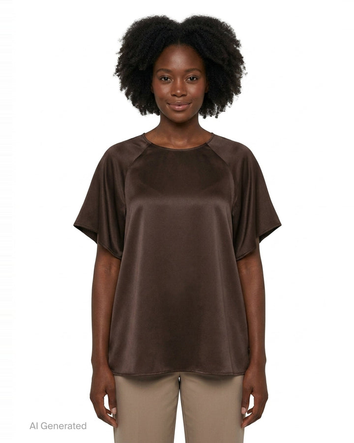 Stella Silk Satin Raglan Tee | Lee Mathews | Club21 - front