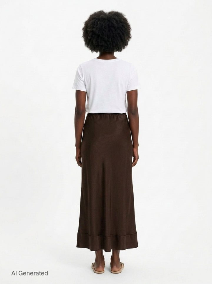 Stella Silk Satin Skirt | Lee Mathews | Club21 - back