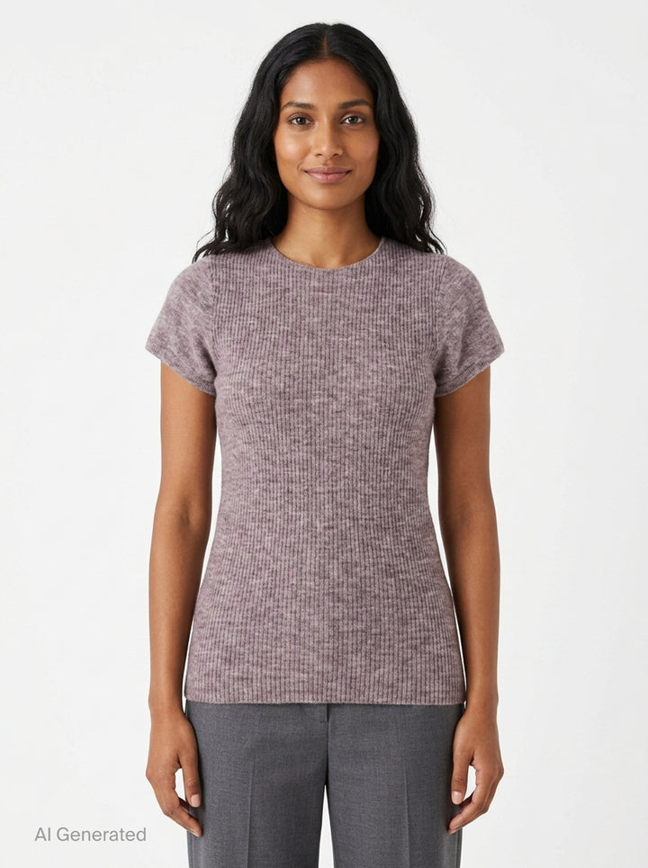 Thea Short Sleeve Knit Top | Lee Mathews | Club21 - front