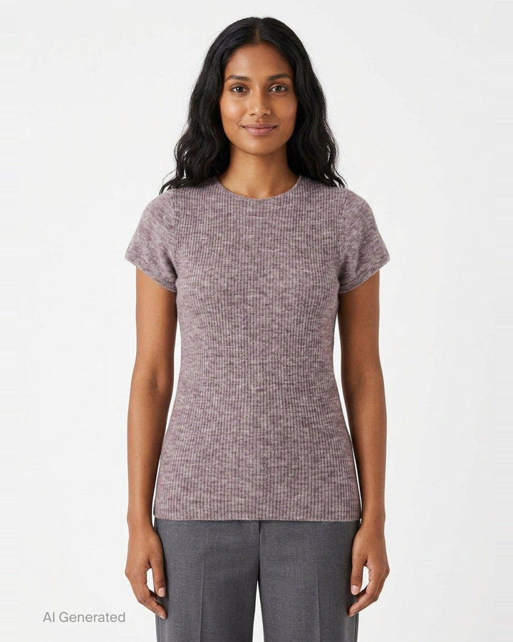 Thea Short Sleeve Knit Top | Lee Mathews | Club21 - front