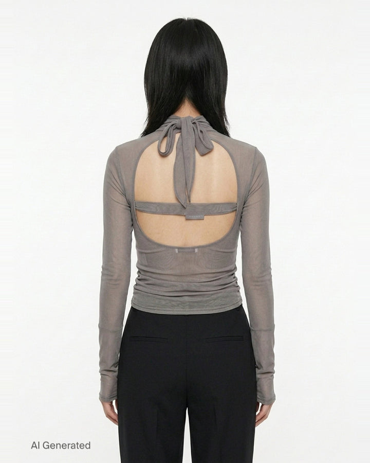 Ballerina Foulard Mesh Top | Lemaire | Club21 - back