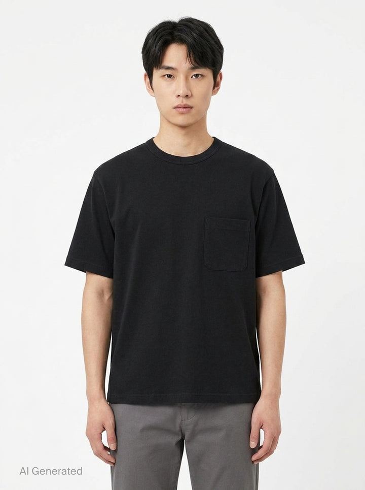 Boxy Compact Cotton Tee | Lemaire | Club21 - front