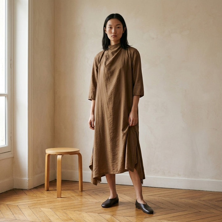 Soft Collar Dry Silk Dress | Lemaire | Club21 - lifestyle