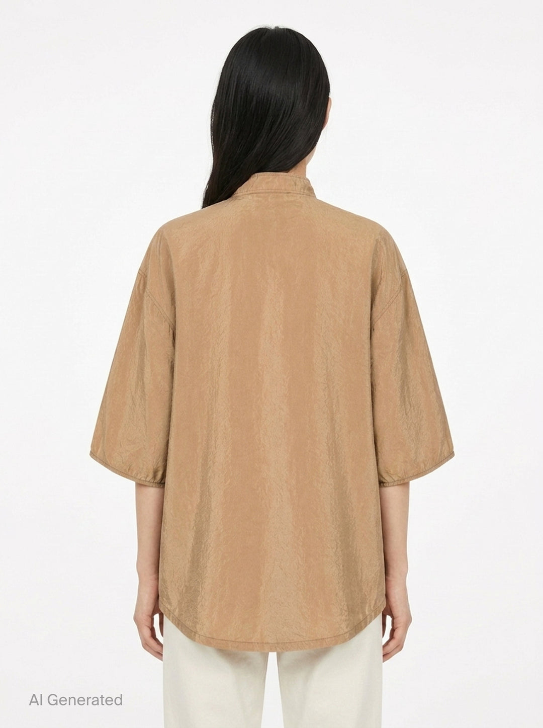 Soft Collar Dry Silk Top | Lemaire | Club21 - back