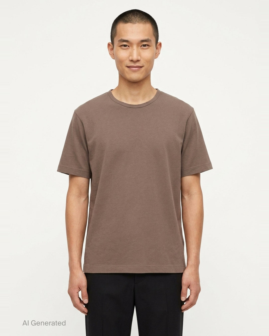 U-Neck Rib Jersey Tee | Lemaire | Club21 - front