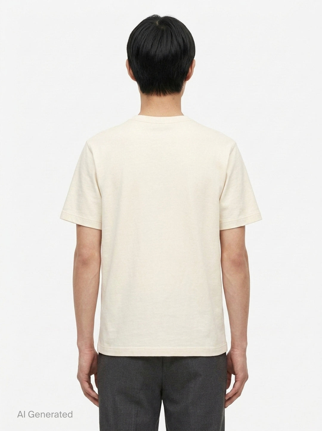 U-Neck Rib Jersey Tee | Lemaire | Club21 - back
