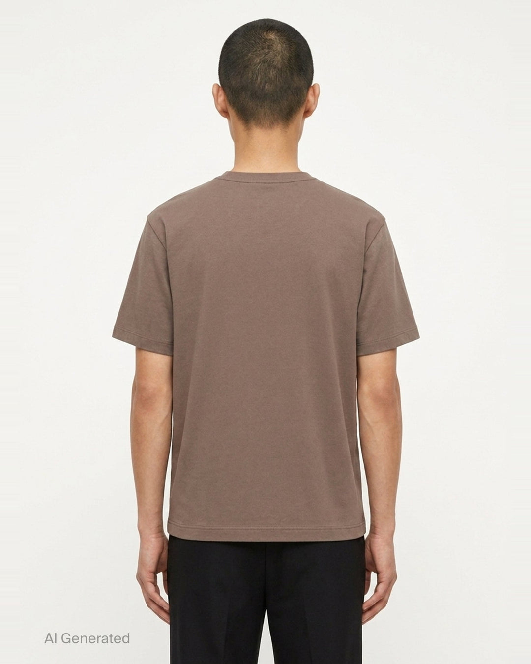 U-Neck Rib Jersey Tee | Lemaire | Club21 - back